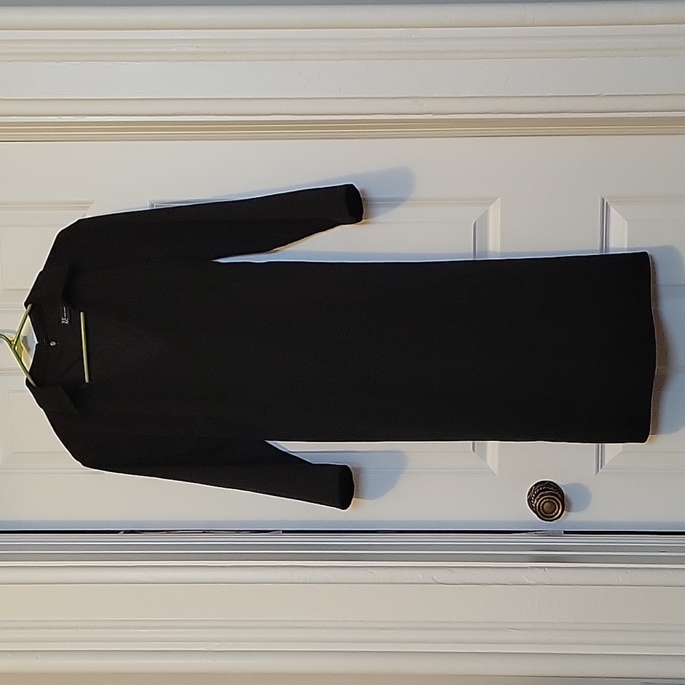 NWT New York & Company 3/4 sleeve black tieback sheath dress, XL